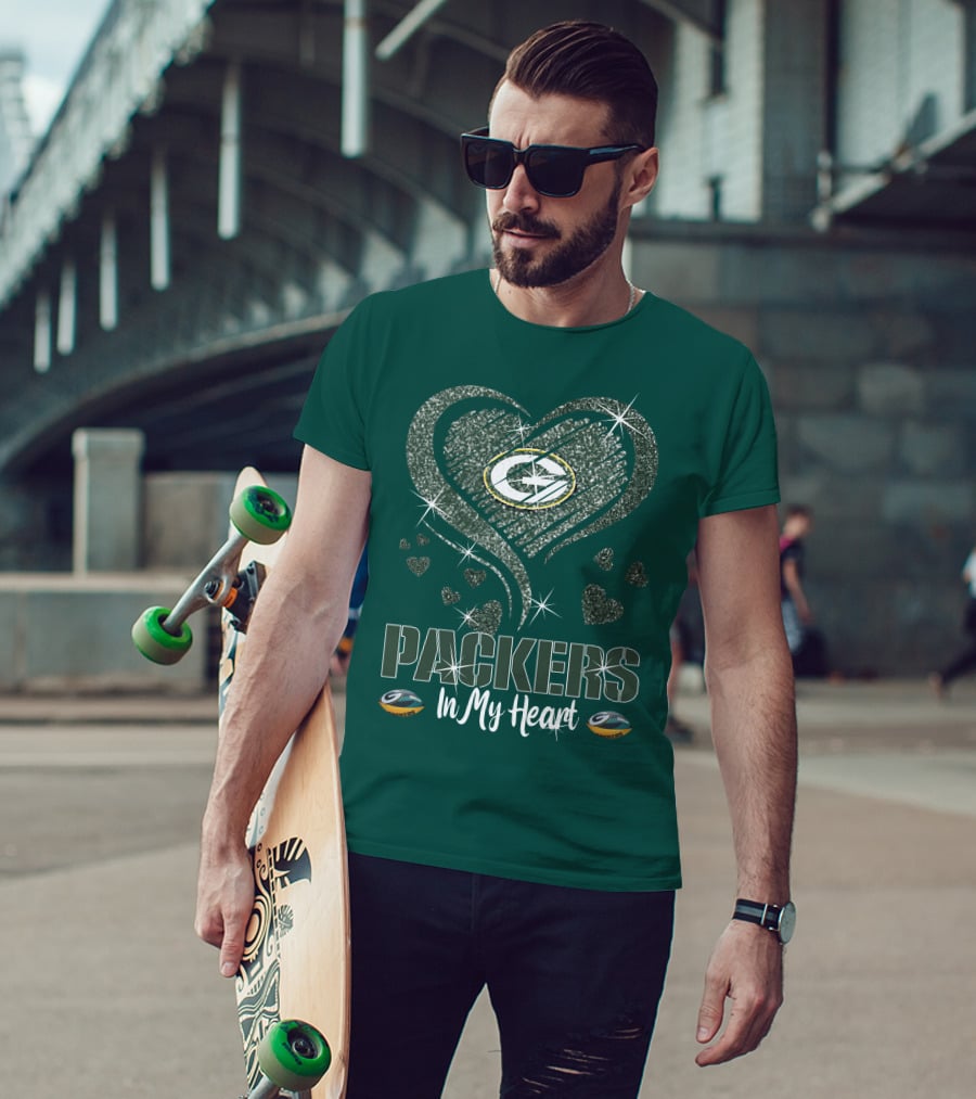 Packers In My Heart Green Bay Packers T-Shirt