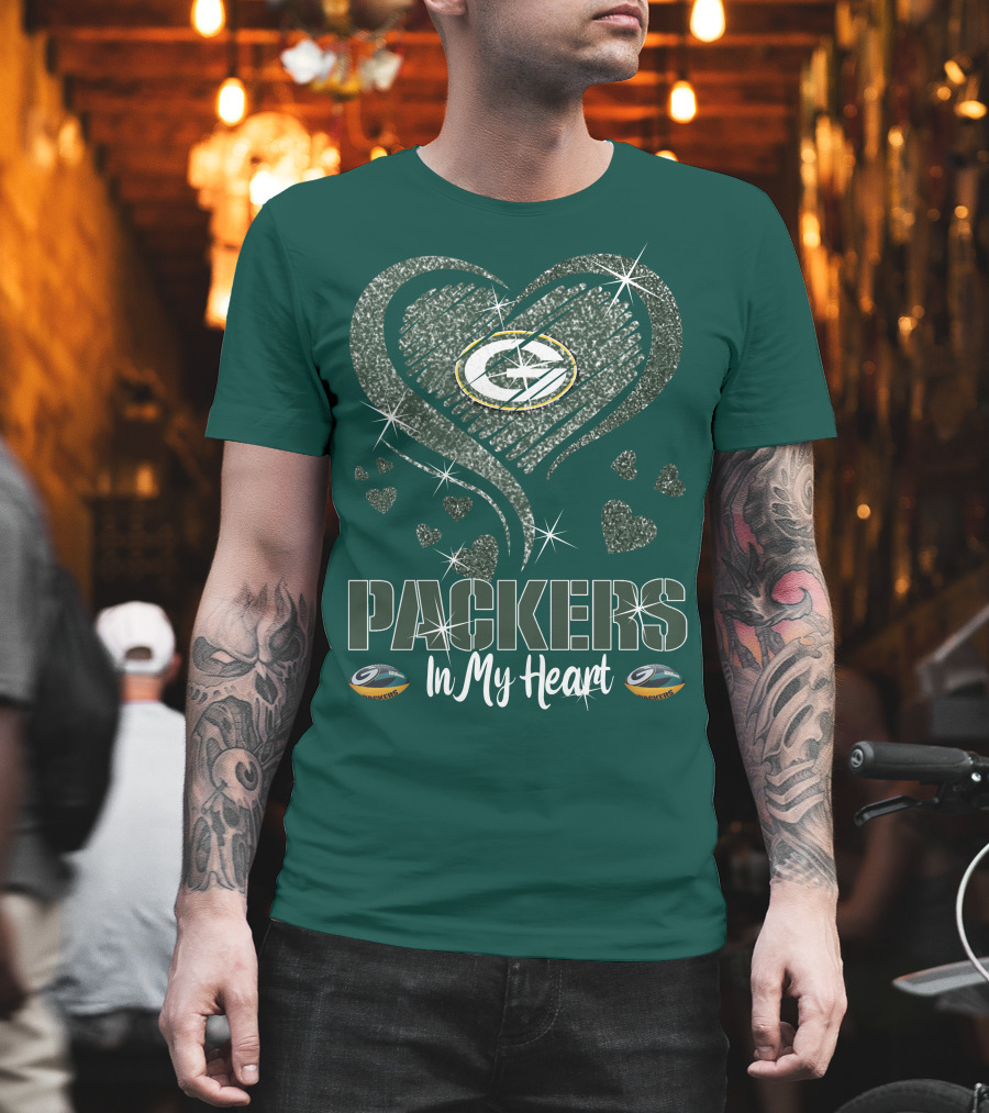 Packers In My Heart Green Bay Packers T-Shirt