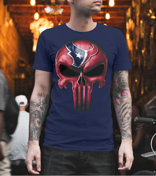 Punisher Skull Houston Texans T-Shirt Punisher Skull Houston Texans T-Shirt