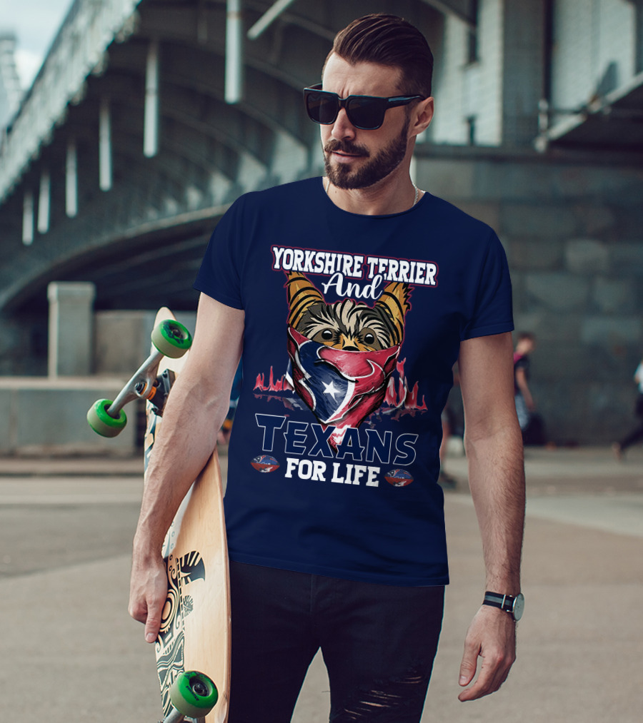 Yorkshire Terrier And Texans For Life T-Shirt