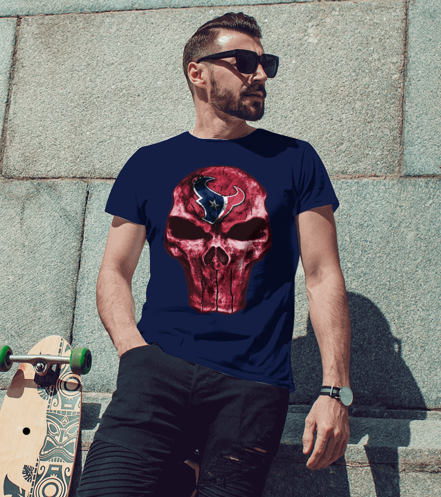 Houston Texans Skull Emblem T-Shirt