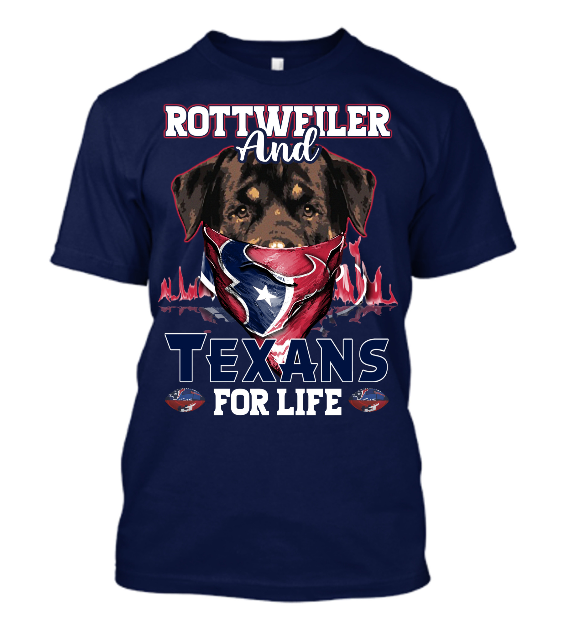 Rottweiler And Texans For Life T-Shirt