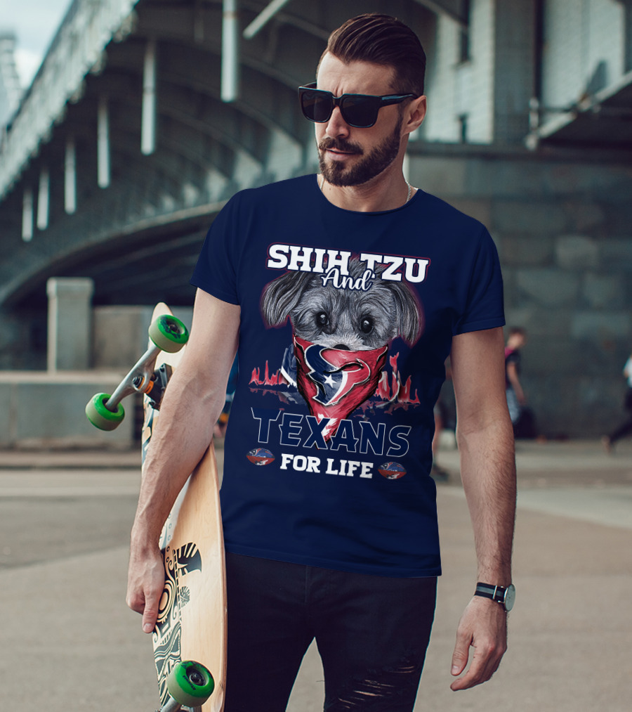 Shih Tzu And Texans For Life T-Shirt