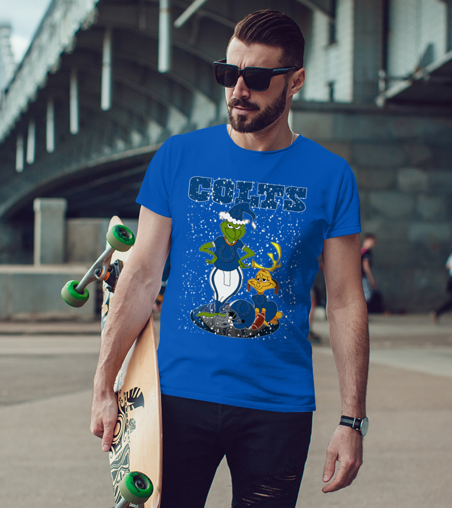 Colts Grinchxmas Indianapolis Colts Holiday Football Fans T-Shirt