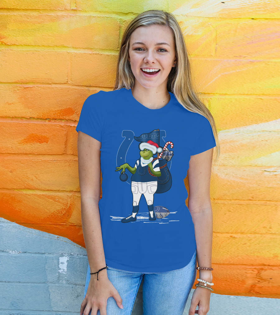Grinchxmas Indianapolis Colts Holiday Football Cheer T-Shirt