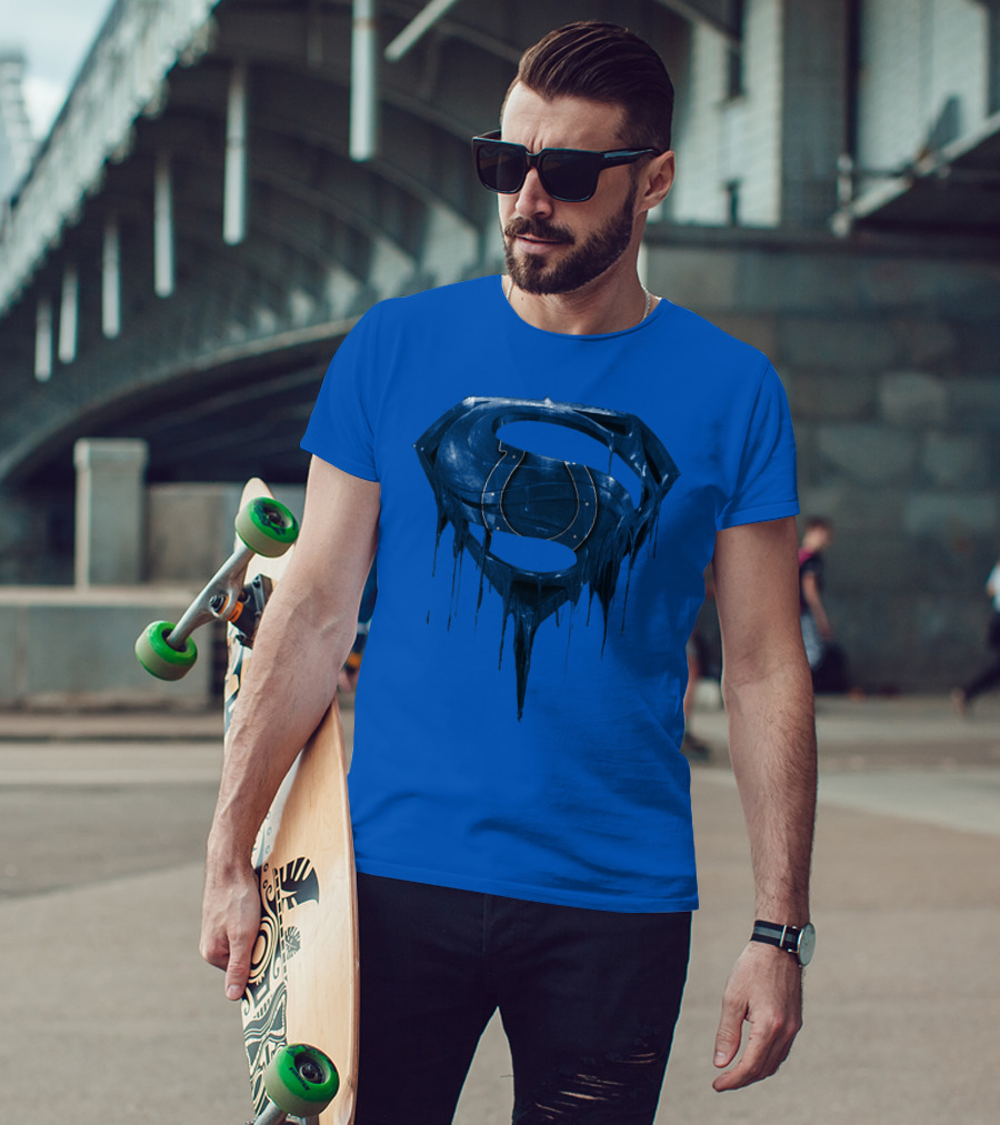 Spm Indianapolis Colts Superman Dripping T-Shirt