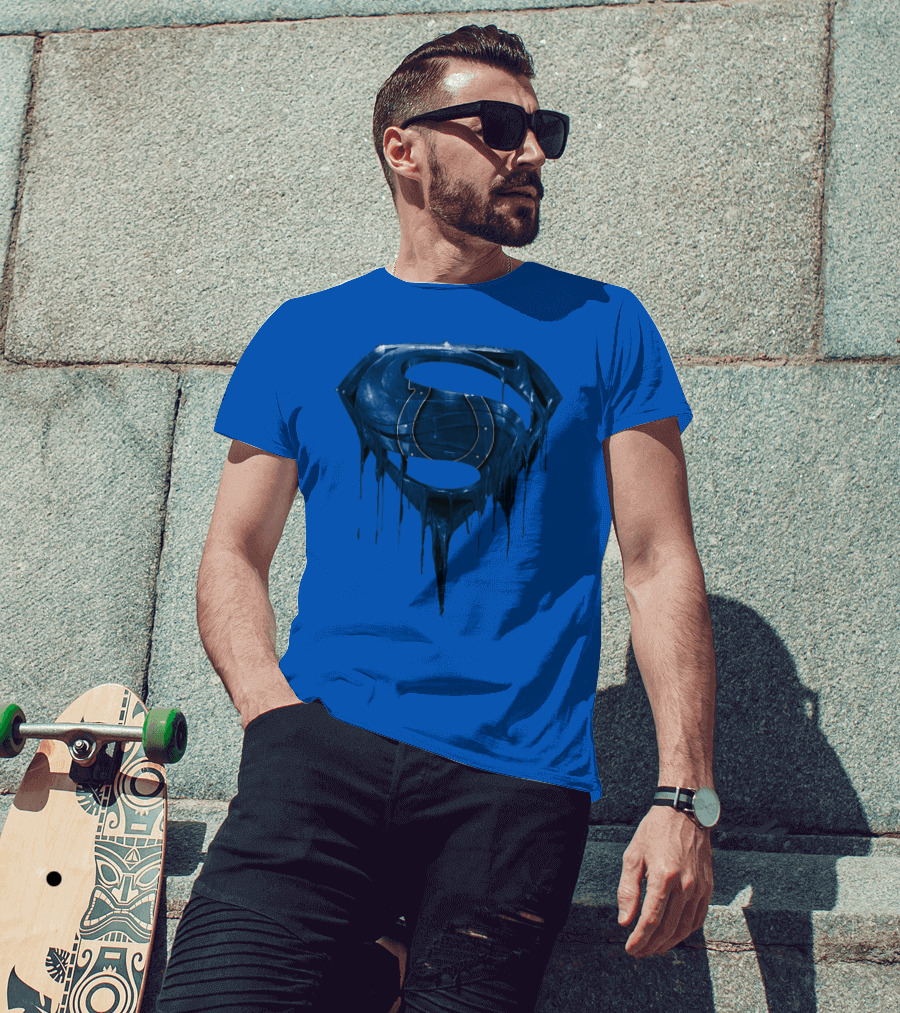 Spm Indianapolis Colts Superman Dripping T-Shirt