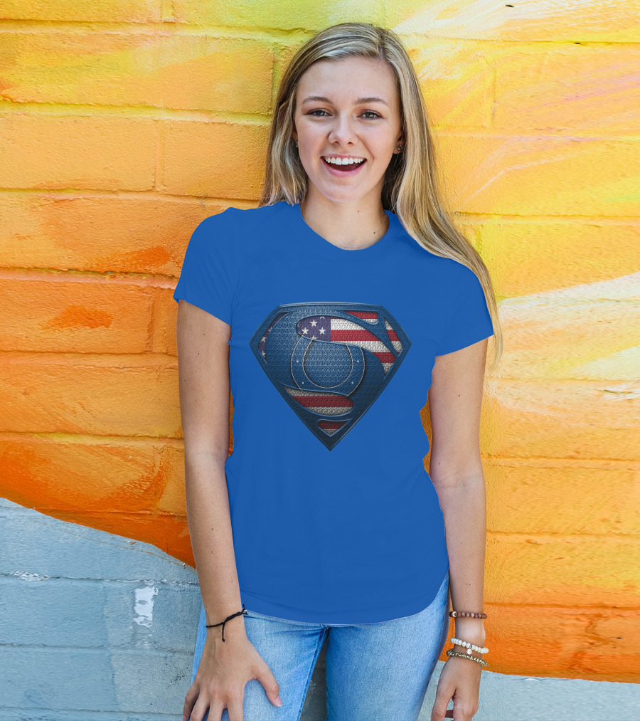 Spm Indianapolis Colts American Flag Superman T-Shirt
