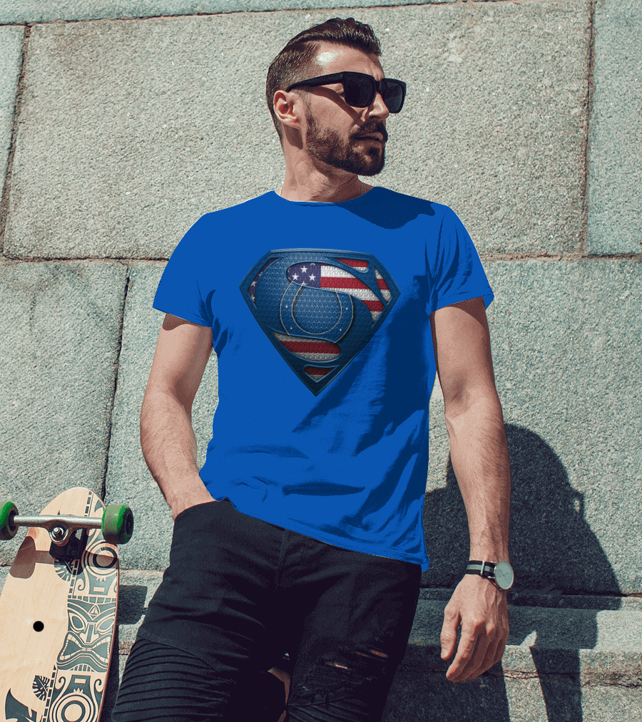 Spm Indianapolis Colts American Flag Superman T-Shirt