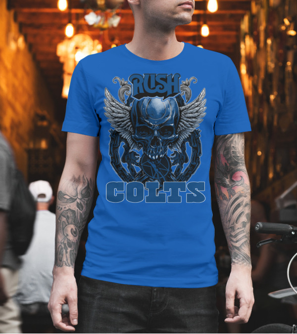 Rush Colts Skull Wings T-Shirt Rush Colts Skull Wings T-Shirt