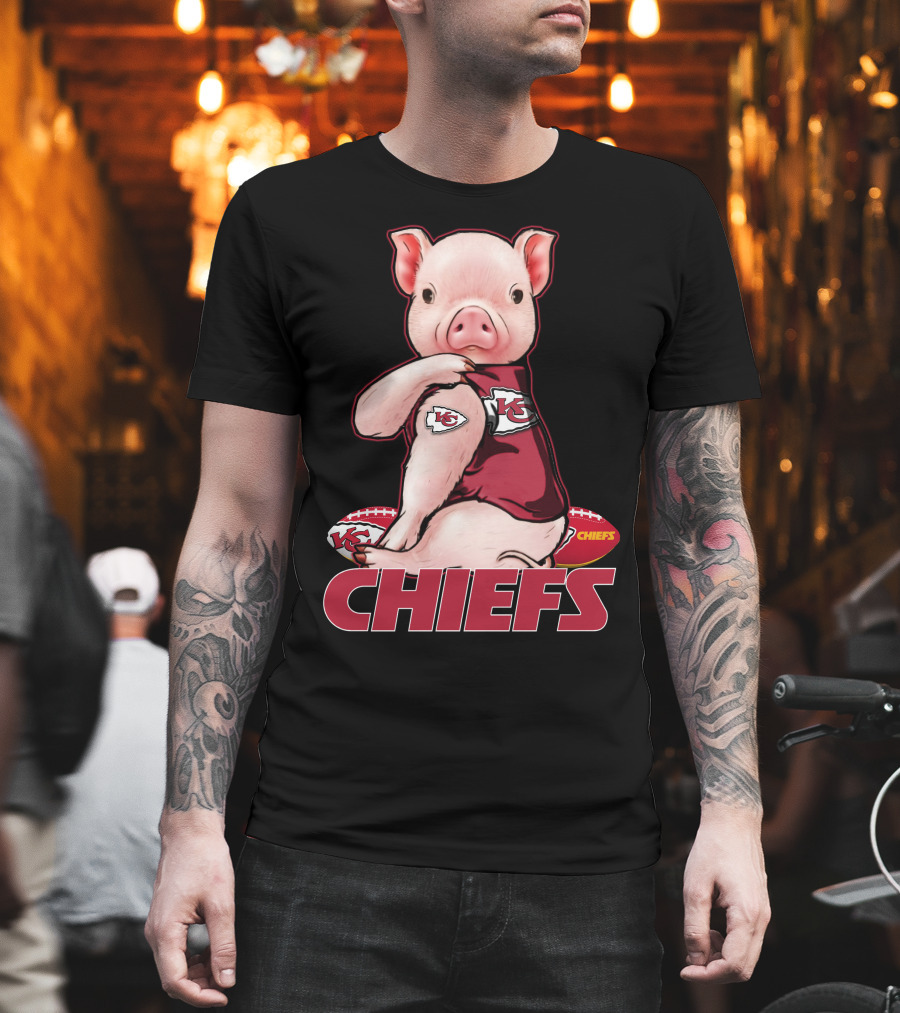 Pig Chiefs Kansas City Football Fan Gear T-Shirt