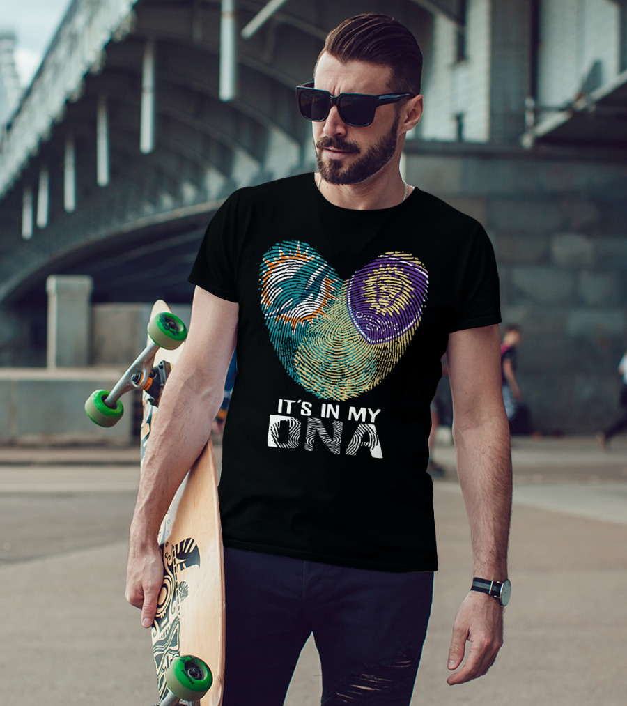 It's In My Dna Miami Dolphins Orlando City Sc T-Shirt