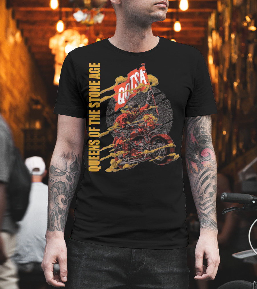Queens of the Stone Age QOTSA Motorcycle Rider T-Shirt