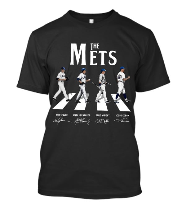 The Mets Abbey Road Tom Seaver Keith Hernandez David Wright Jacob DeGrom Signatures T-Shirt