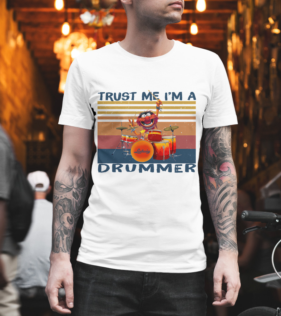 Ludwig Drummer Confidence Animal Muppet T-Shirt