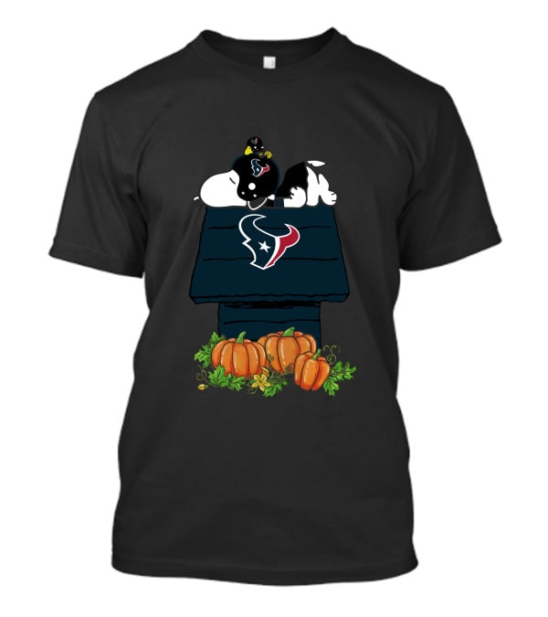 Houston Texans Snoopy Doghouse Pumpkins T-Shirt