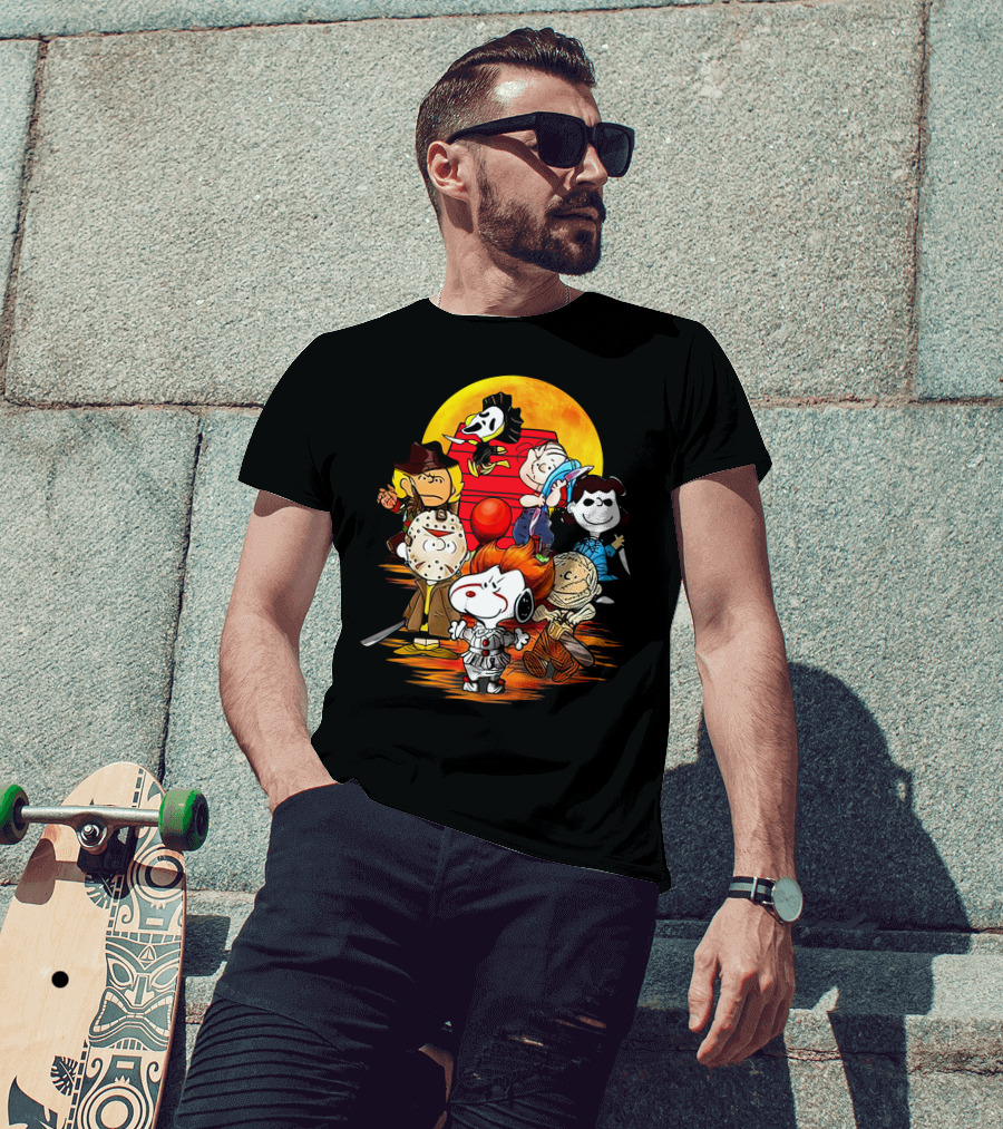 Snoopy And Friends Halloween Horror Mashup T-Shirt