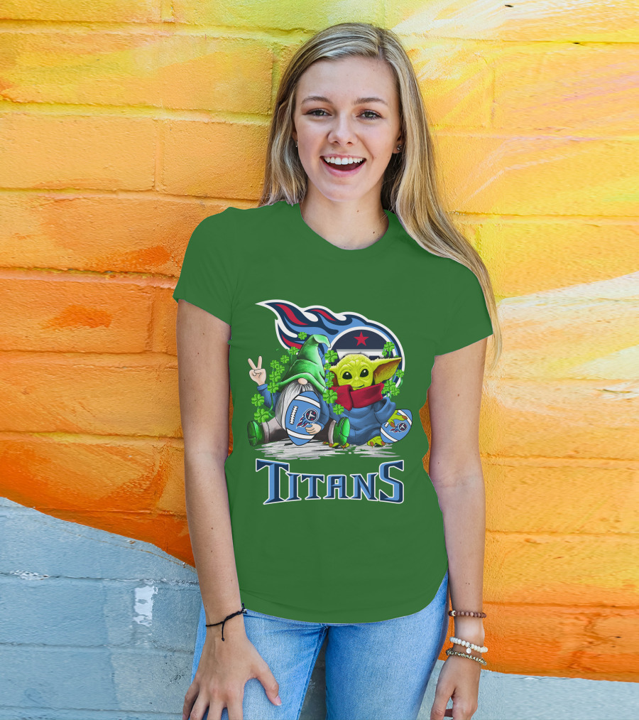 Tennessee Titans St. Patrick’s Day Gnome And Alien Football T-Shirt