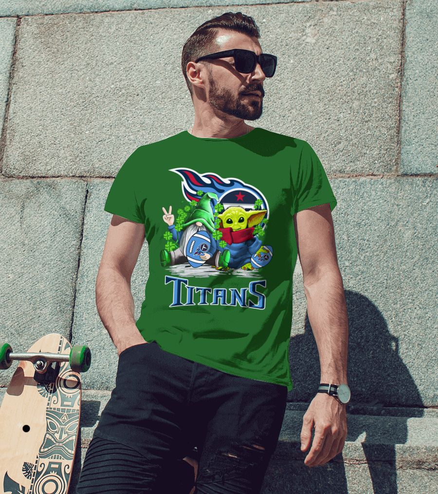 Tennessee Titans St. Patrick’s Day Gnome And Alien Football T-Shirt
