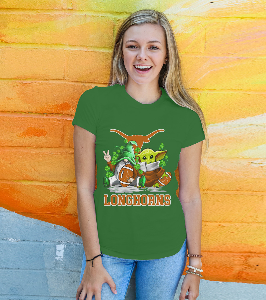 Texas Longhorns Football Patrick’s Day Longhorns Gnome Baby Jedi T-Shirt