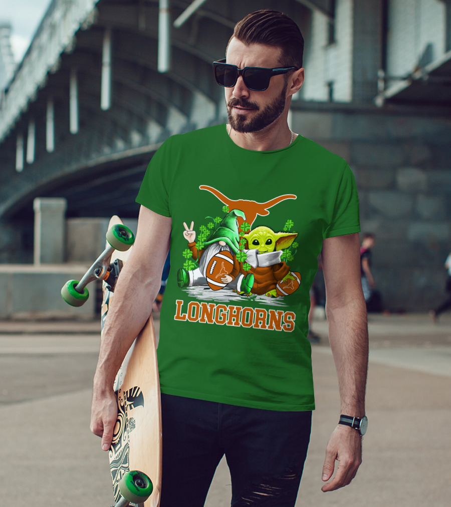 Texas Longhorns Football Patrick’s Day Longhorns Gnome Baby Jedi T-Shirt