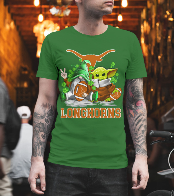 Texas Longhorns Football Patrick’s Day Longhorns Gnome Baby Jedi T-Shirt Texas Longhorns Football Patrick’s Day Longhorns Gnome Baby Jedi T-Shirt