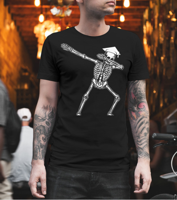 Dabbing Skeleton Graduation Cap T-Shirt Dabbing Skeleton Graduation Cap T-Shirt