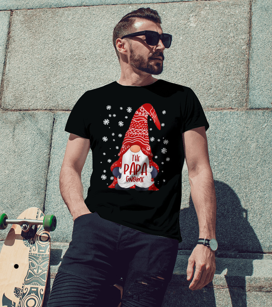 The Papa Gnome Snowflakes Funny Family T-Shirt