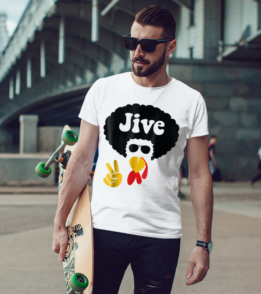 Jive Turkey Face Peace Sign T-Shirt