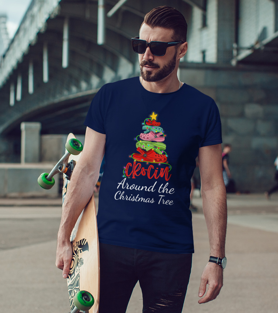 Crocin Around The Christmas Tree Holiday Footwear T-Shirt