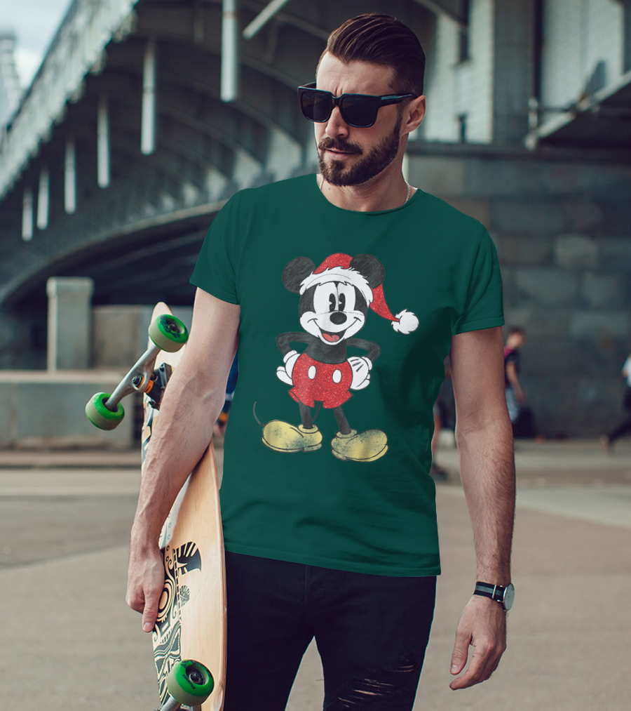 Vintage Disney Santa Mickey Mouse Classic T-Shirt