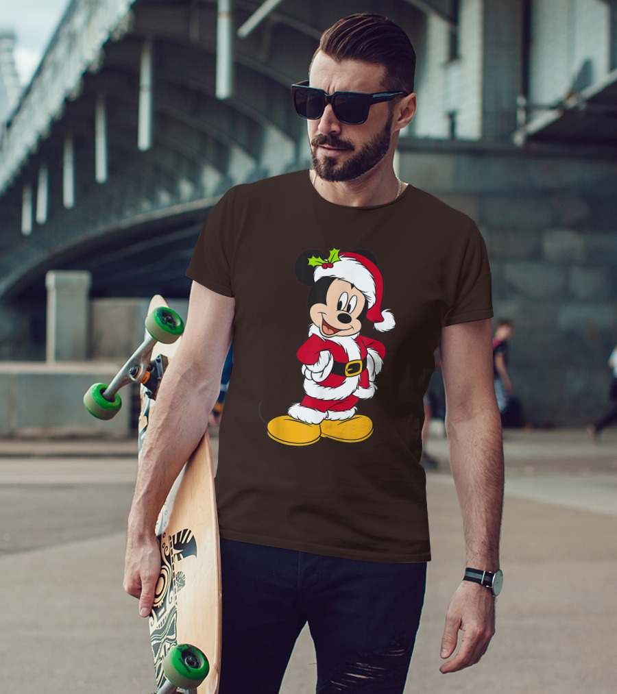 Disney Santa Mickey Mouse Holiday T-Shirt