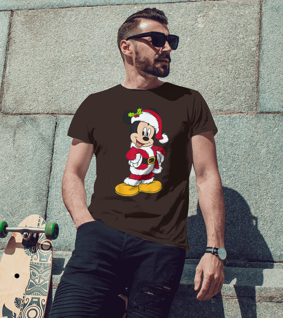 Disney Santa Mickey Mouse Holiday T-Shirt