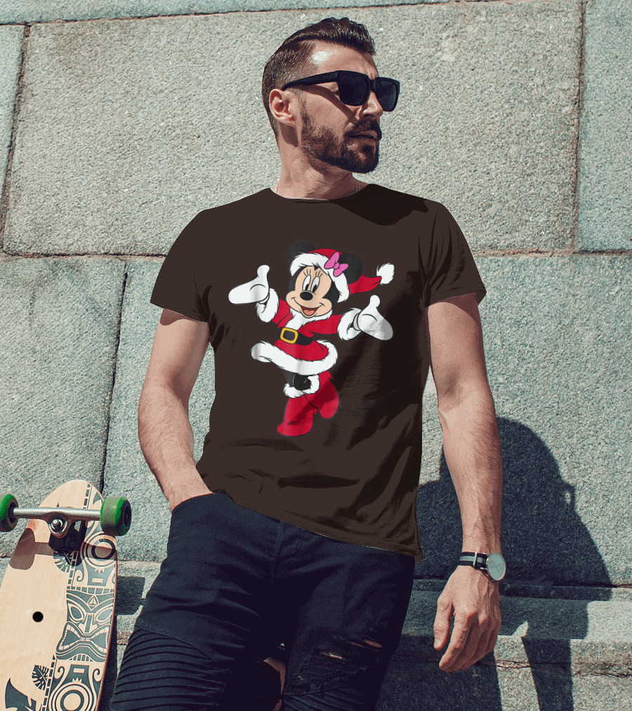 Disney Holiday Santa Minnie Mouse Christmas T-Shirt