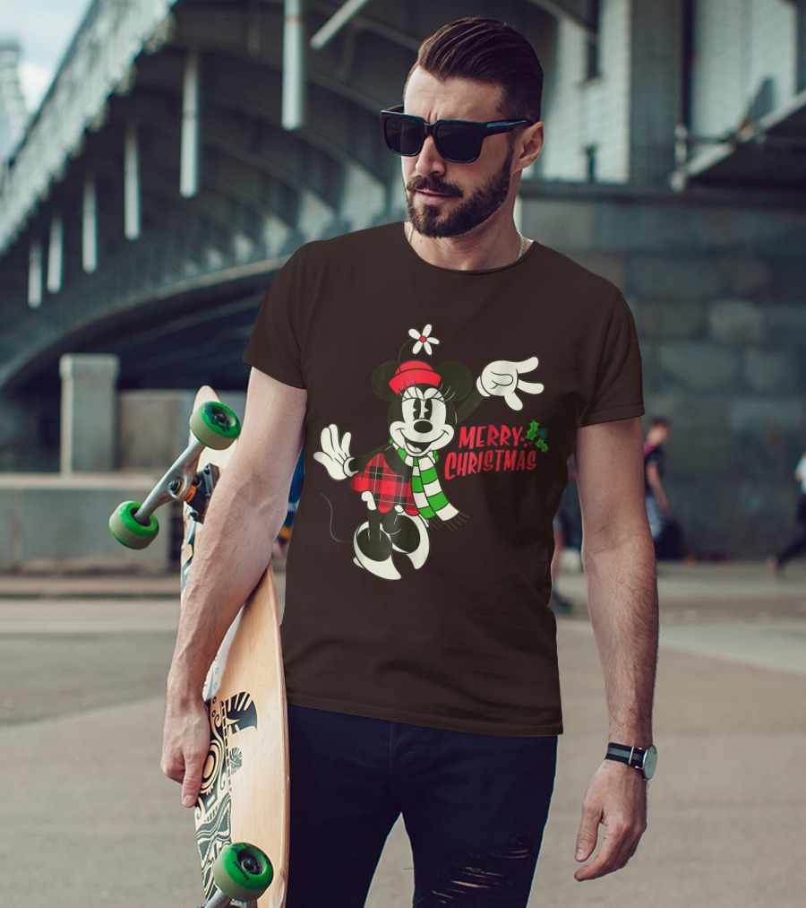 Merry Christmas Disney Vintage Minnie Mouse T-Shirt