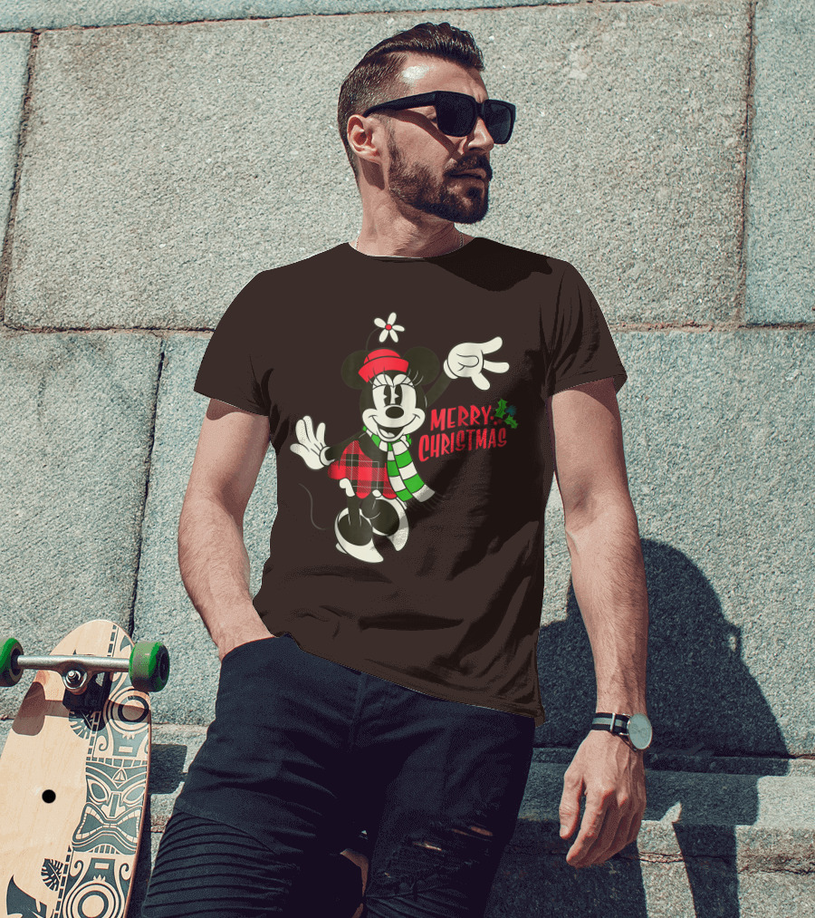 Merry Christmas Disney Vintage Minnie Mouse T-Shirt