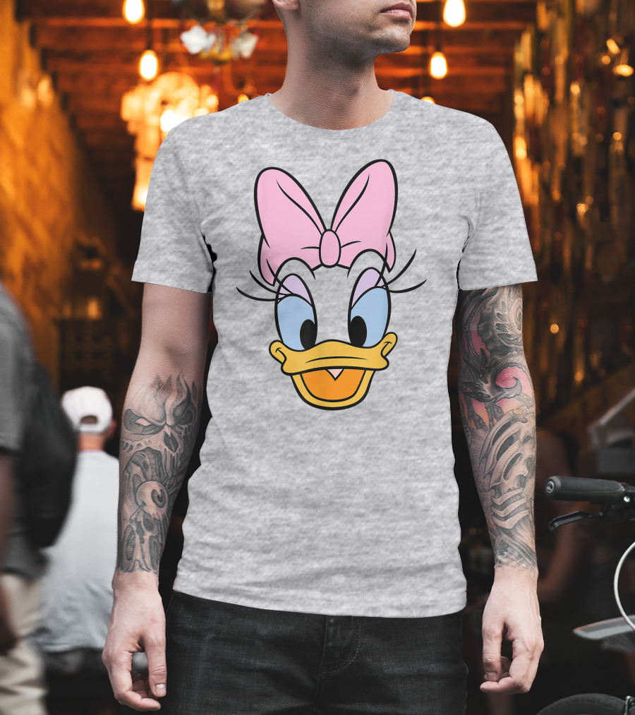 Disney Daisy Duck Pink Bow Face T-Shirt