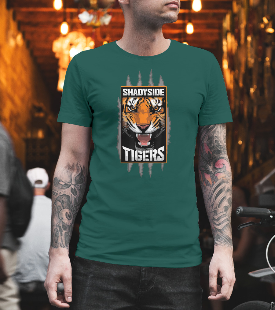 Shadyside Tigers Fierce Tiger Face Claw Marks T-Shirt