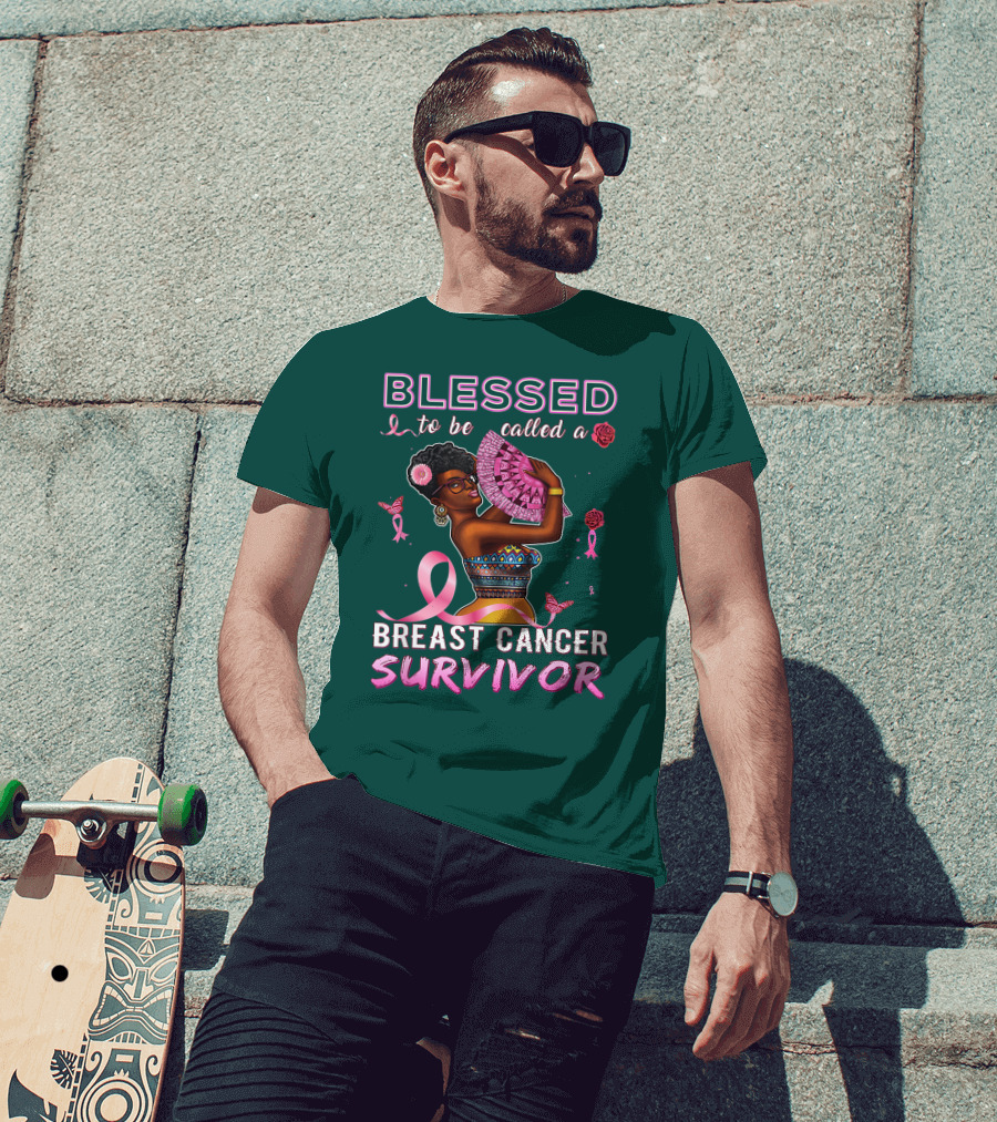 BLESSED To Be Called A BREAST CANCER SURVIVOR African American T-Shirt
