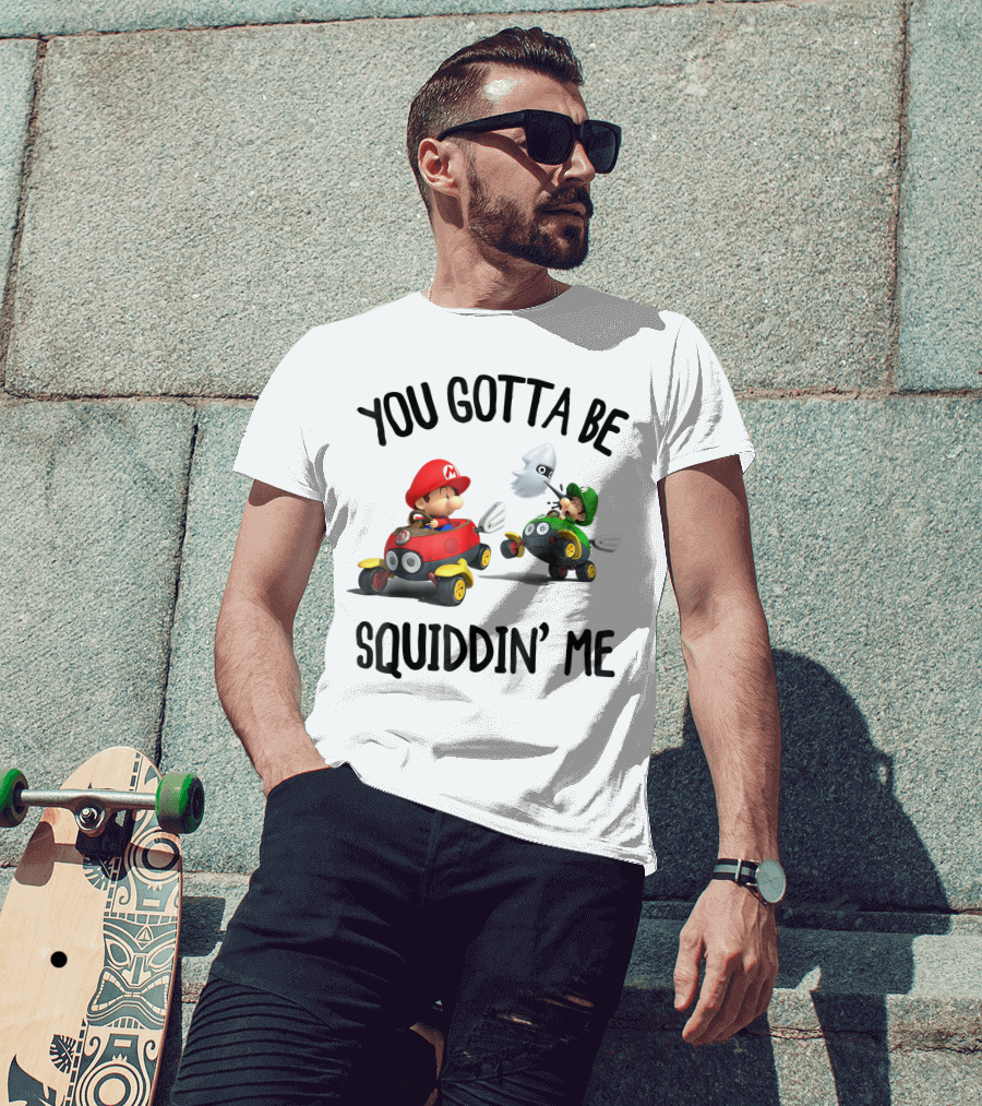 Mario Kart You Gotta Be Squiddin Me Racing Blooper Surprise T-Shirt