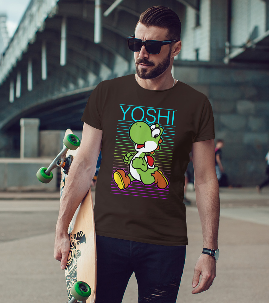 Yoshi Retro Gradient Fade Super Mario T-Shirt