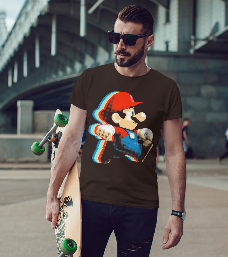 Funny Super Mario Comic Style Mario Run Premium Holidays Retro Gaming T-Shirt