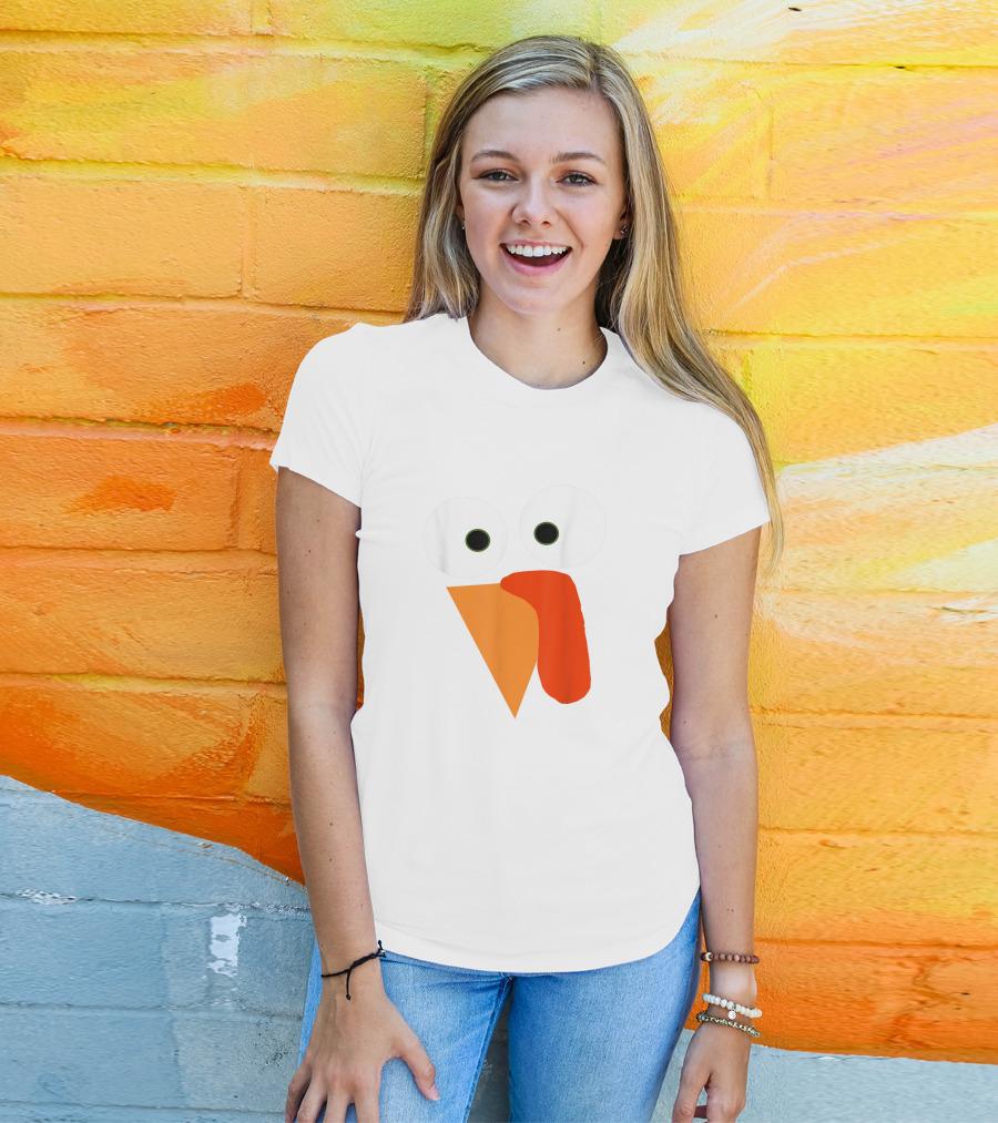 Turkey Face Thanksgiving Gobble Gear Funny Thanksgiving T-Shirt