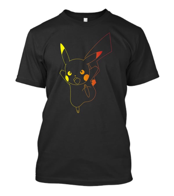 Pokemon Pikachu Ombre Cartoon Lover T-Shirt