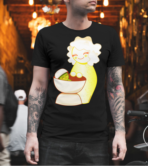 Motherly Embrace of Kokeshis with Sweet Little Pistachio in a Bowl T-Shirt Motherly Embrace of Kokeshis with Sweet Little Pistachio in a Bowl T-Shirt