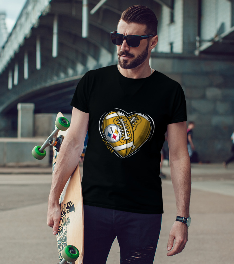 Steelers Heart Football Steelers T-Shirt
