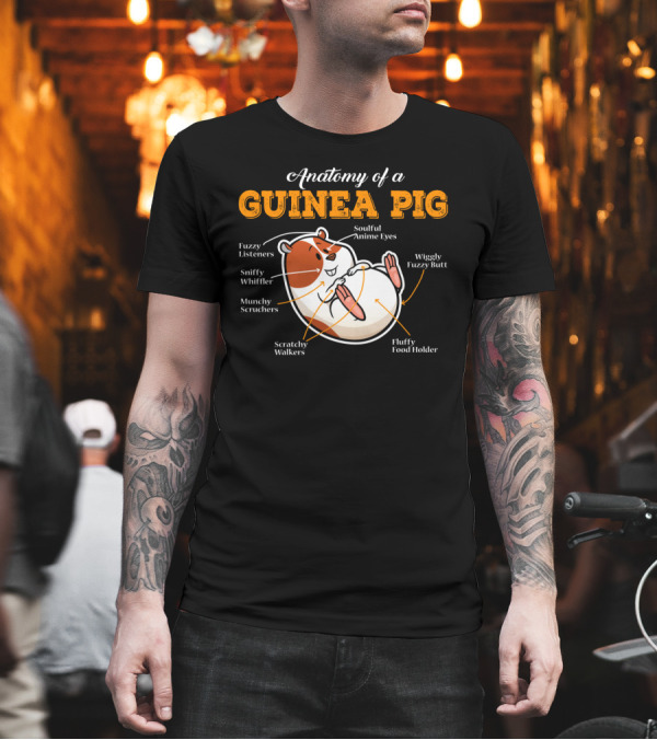 Anatomy of a Guinea Pig with Fuzzy Listeners and Soulful Anime Eyes for Animal Lovers T-Shirt Anatomy of a Guinea Pig with Fuzzy Listeners and Soulful Anime Eyes for Animal Lovers T-Shirt