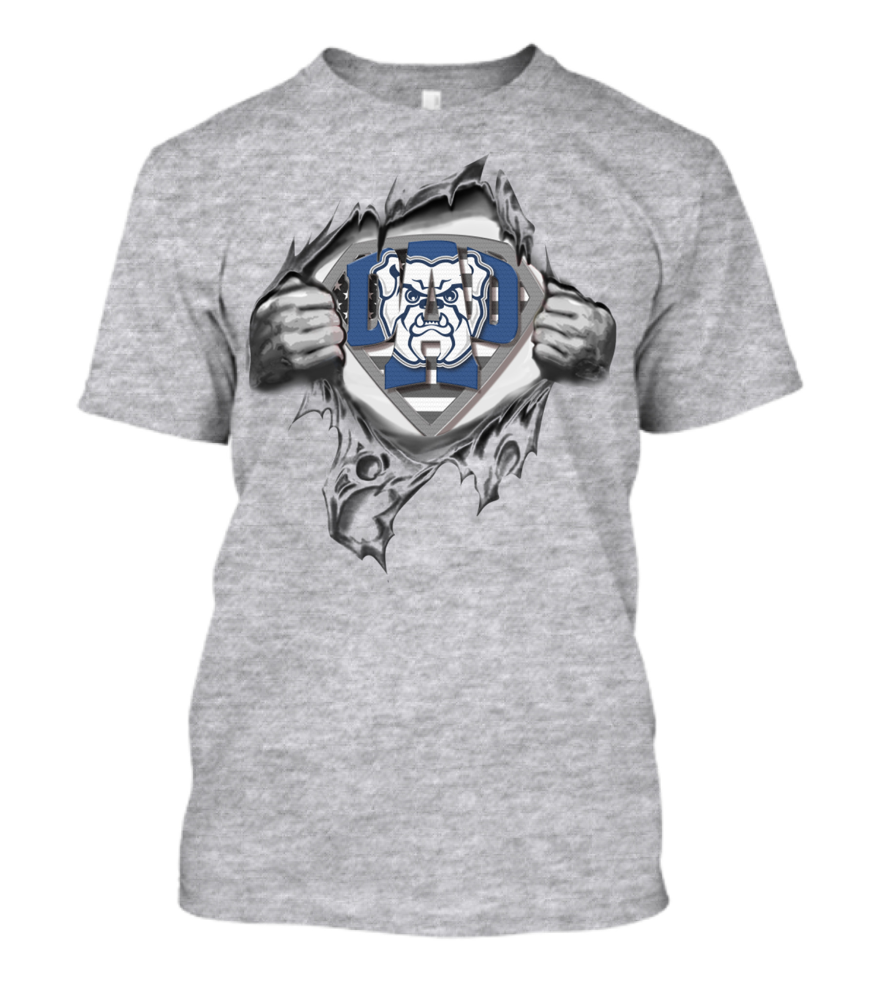 Superdad Butler Bulldogs Superman Logo Emulating Clark Kent Transformation T-Shirt