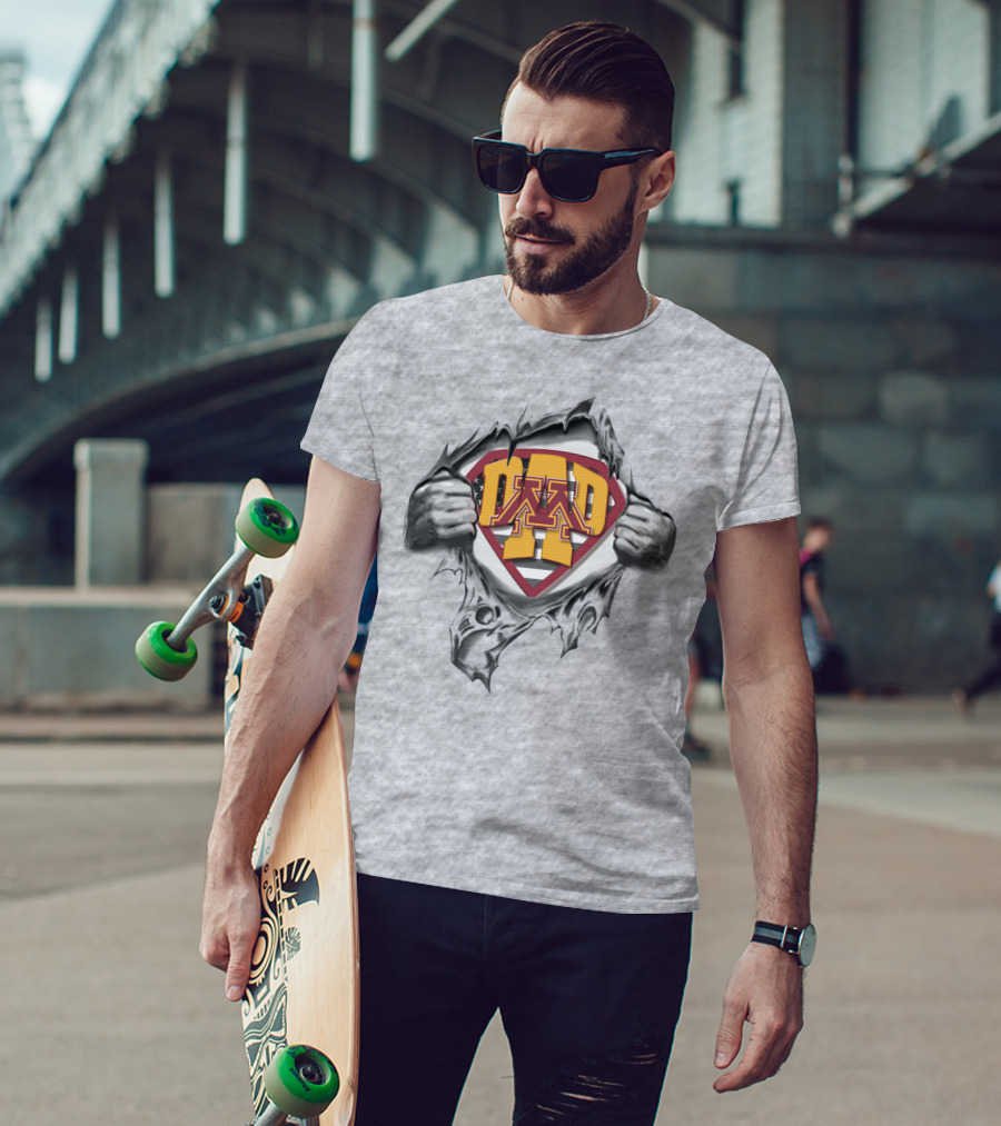 Superdad Minnesota Golden Gophers Logo Hero T-Shirt