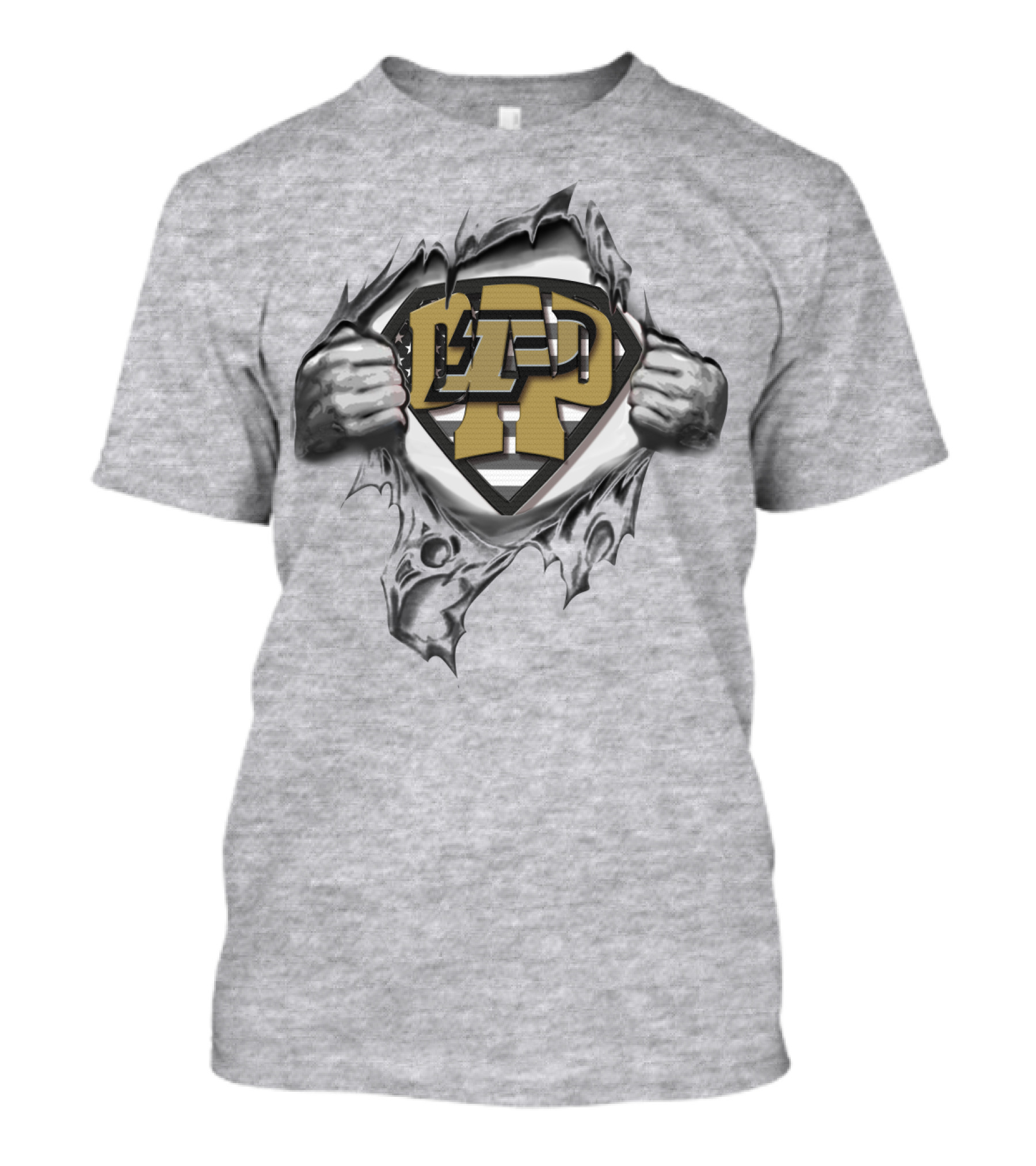SUPERDAD PURDUE BOILERMAKERS LOGO REVEALING SUPERHERO T-Shirt